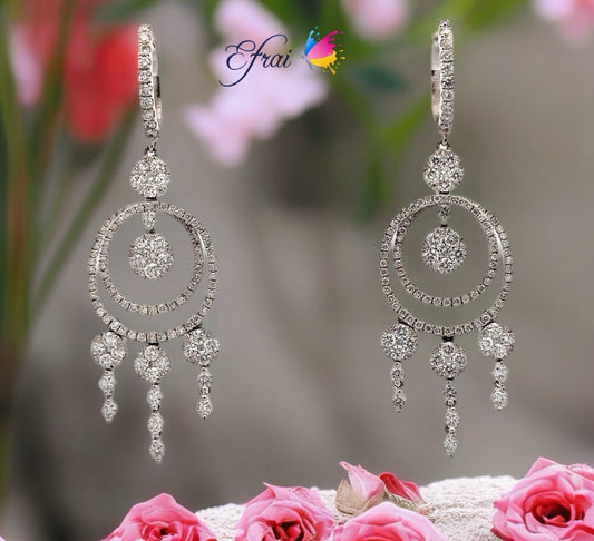 Exotic chandelier full of diamonds earrings