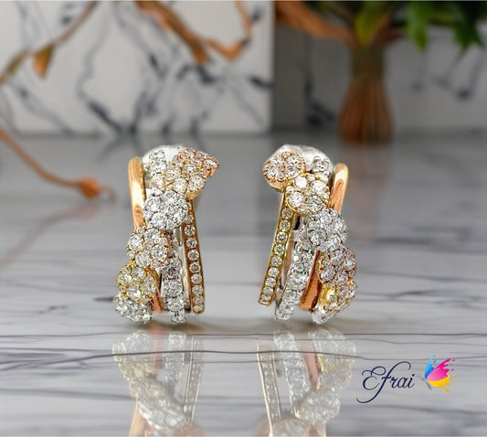 Exotic new diamonds earrings