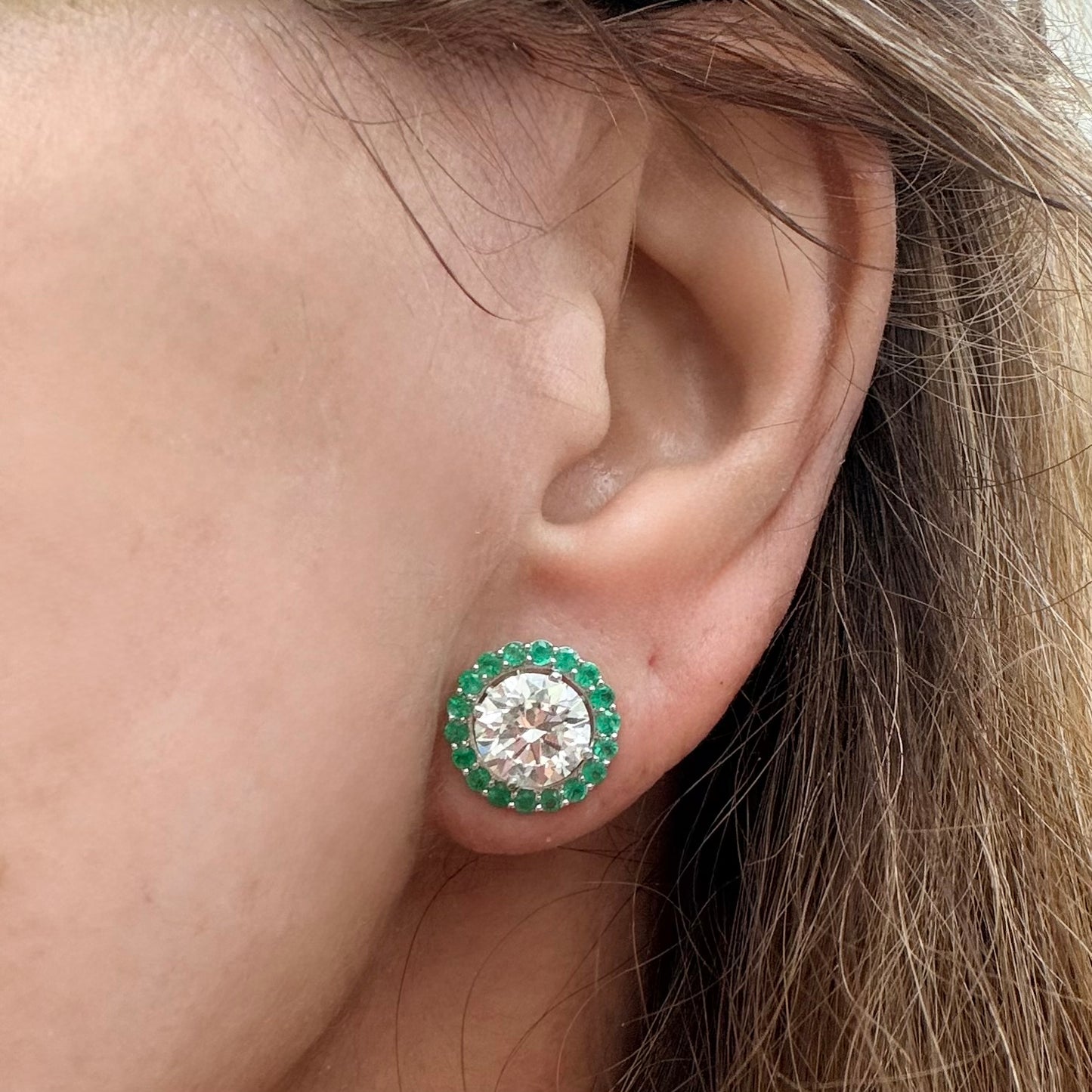 Natural rubies jackets for earrings