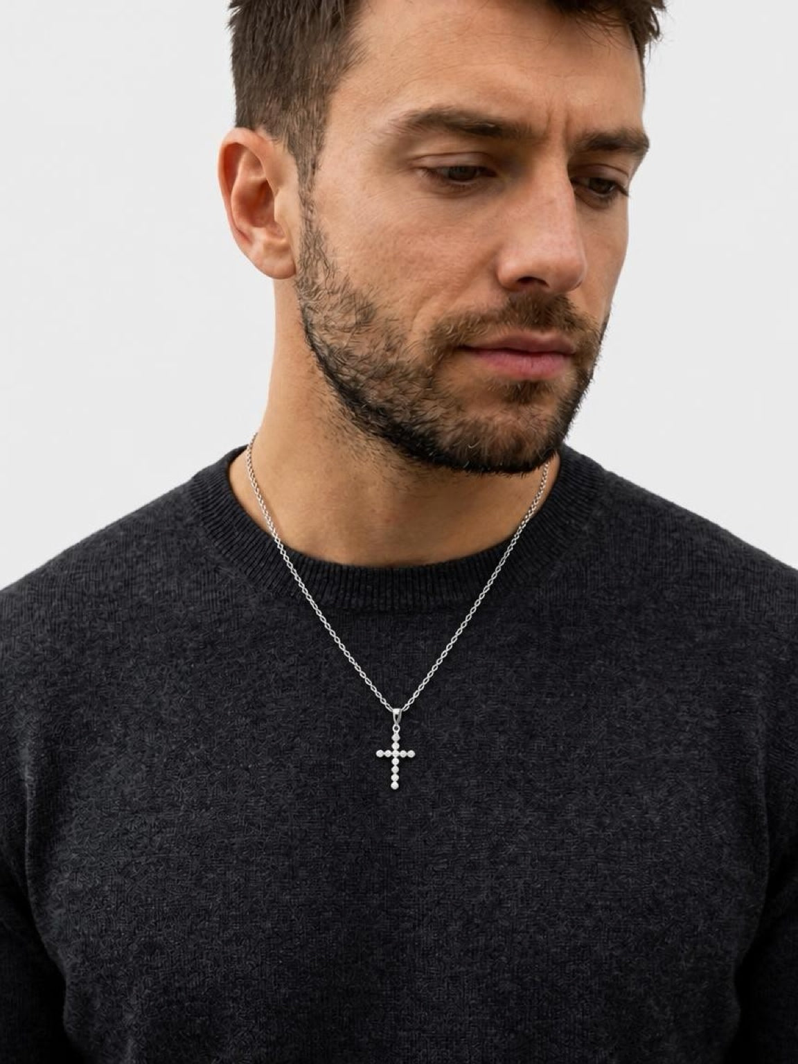 Diamond cross necklace