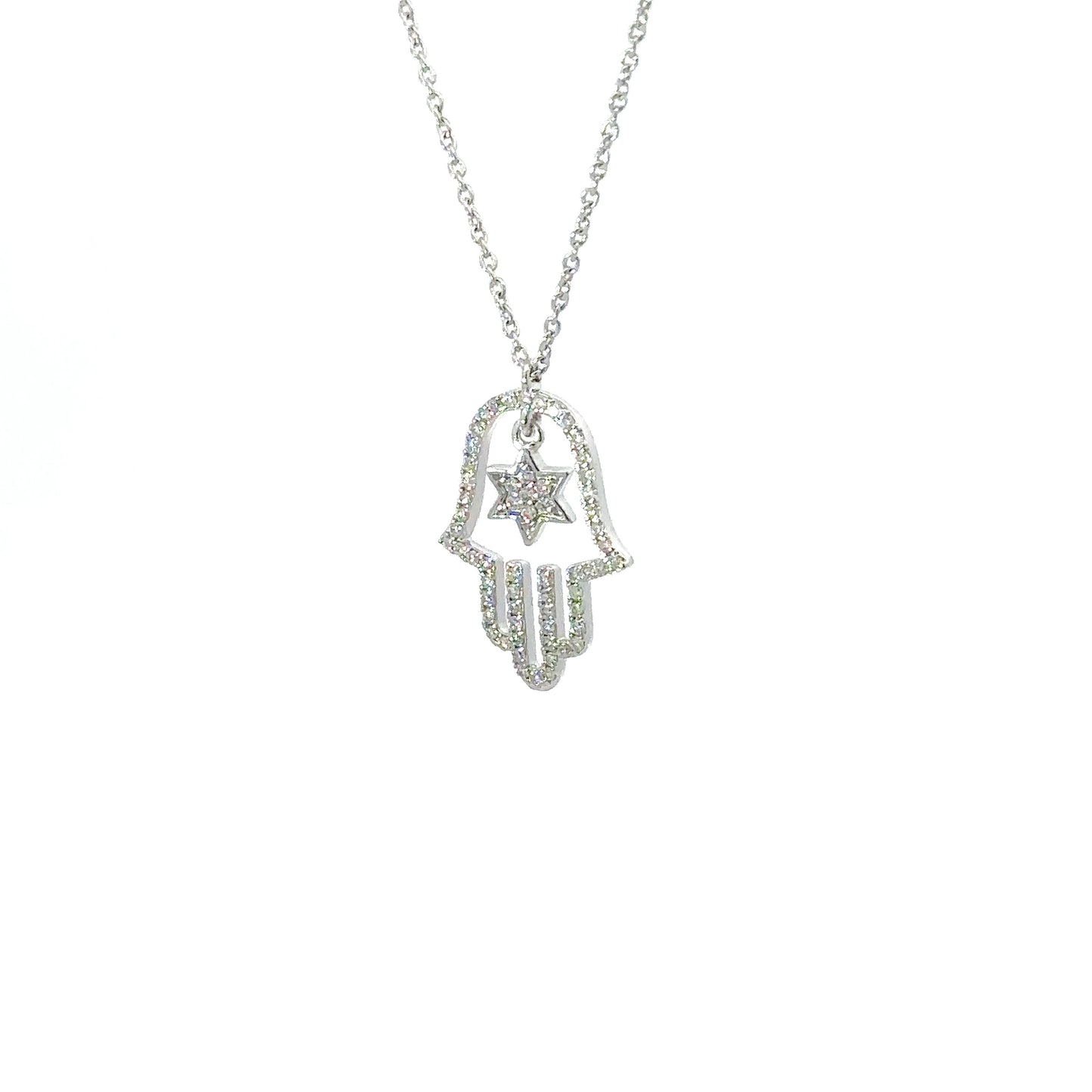 Beautiful hamsa diamonds necklace