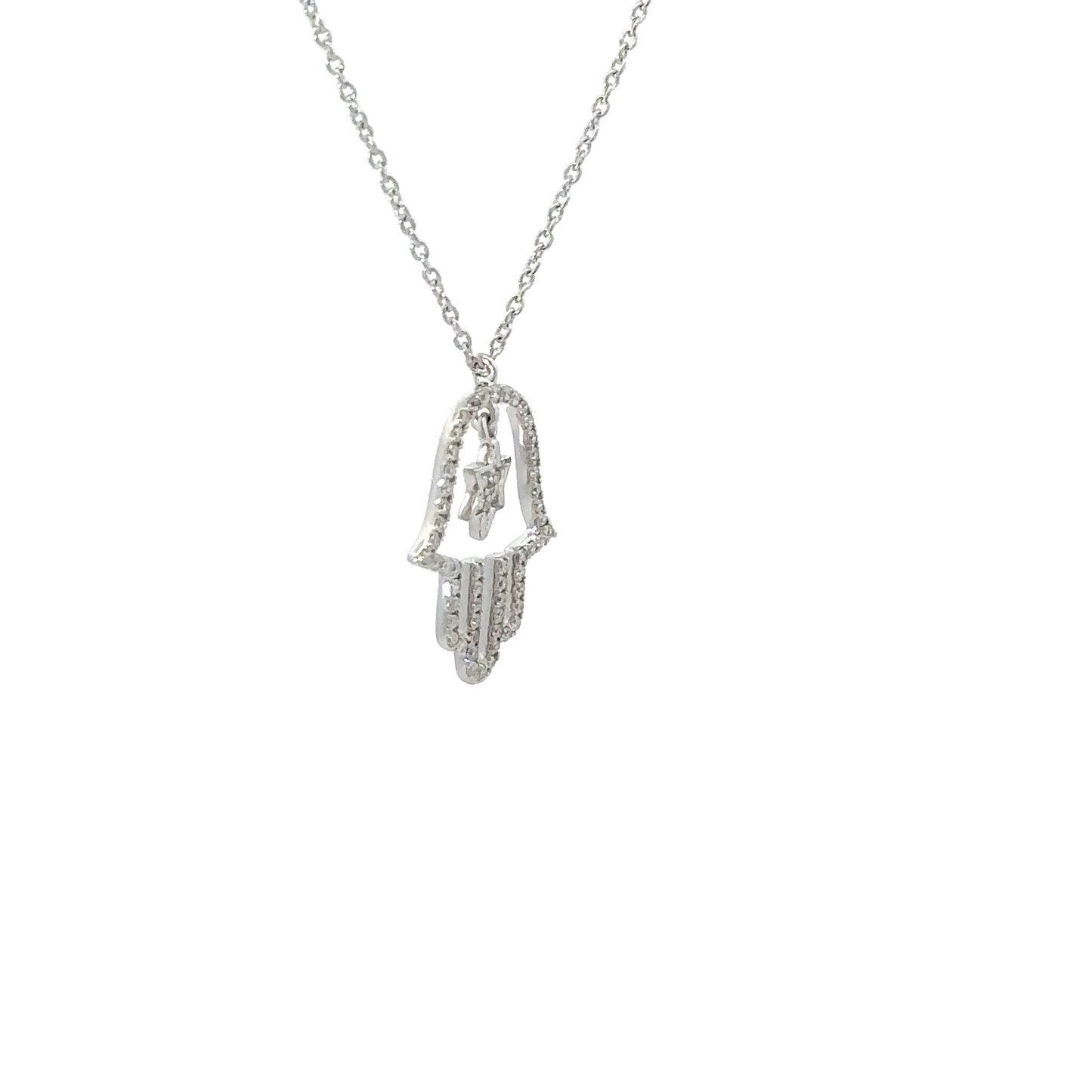 Beautiful hamsa diamonds necklace