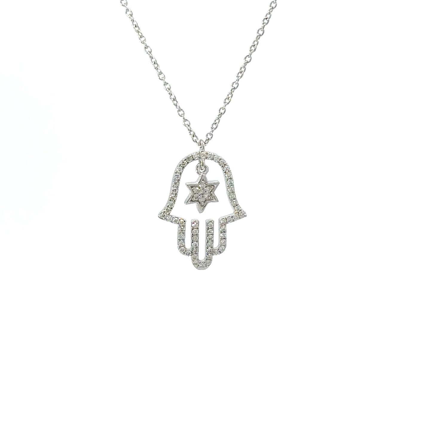 Beautiful hamsa diamonds necklace