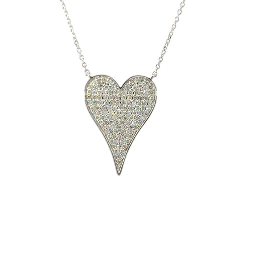 Sparkling natural diamonds Heart Pendant Necklace