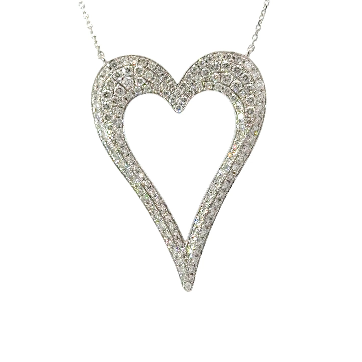 Elegant all natural diamonds Heart Pendant