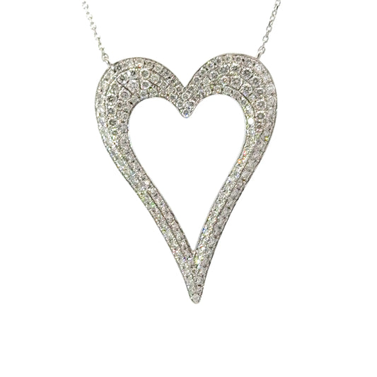 Elegant all natural diamonds Heart Pendant