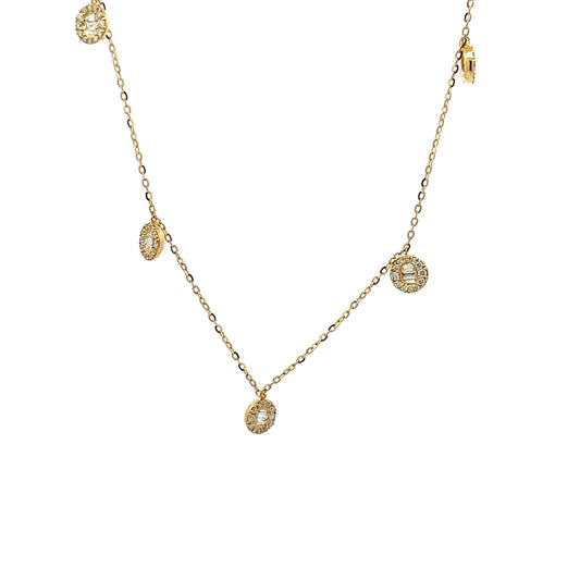 Circles full of diamonds necklace