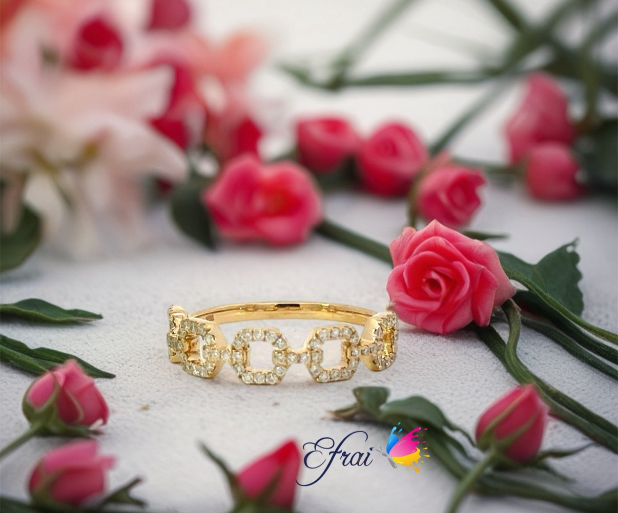 Diamond stackable rings
