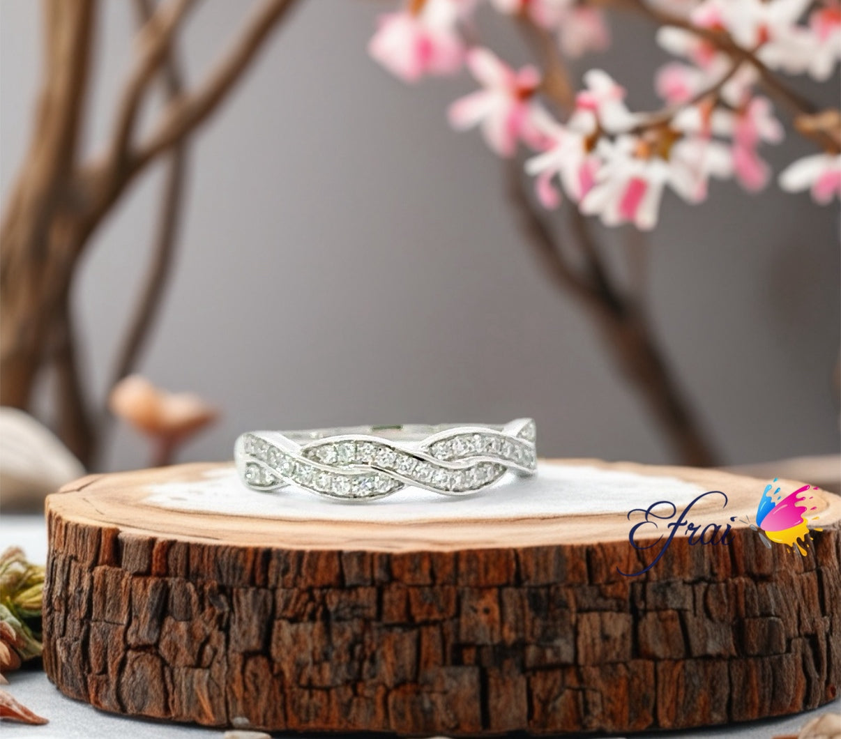 Diamond stackable rings