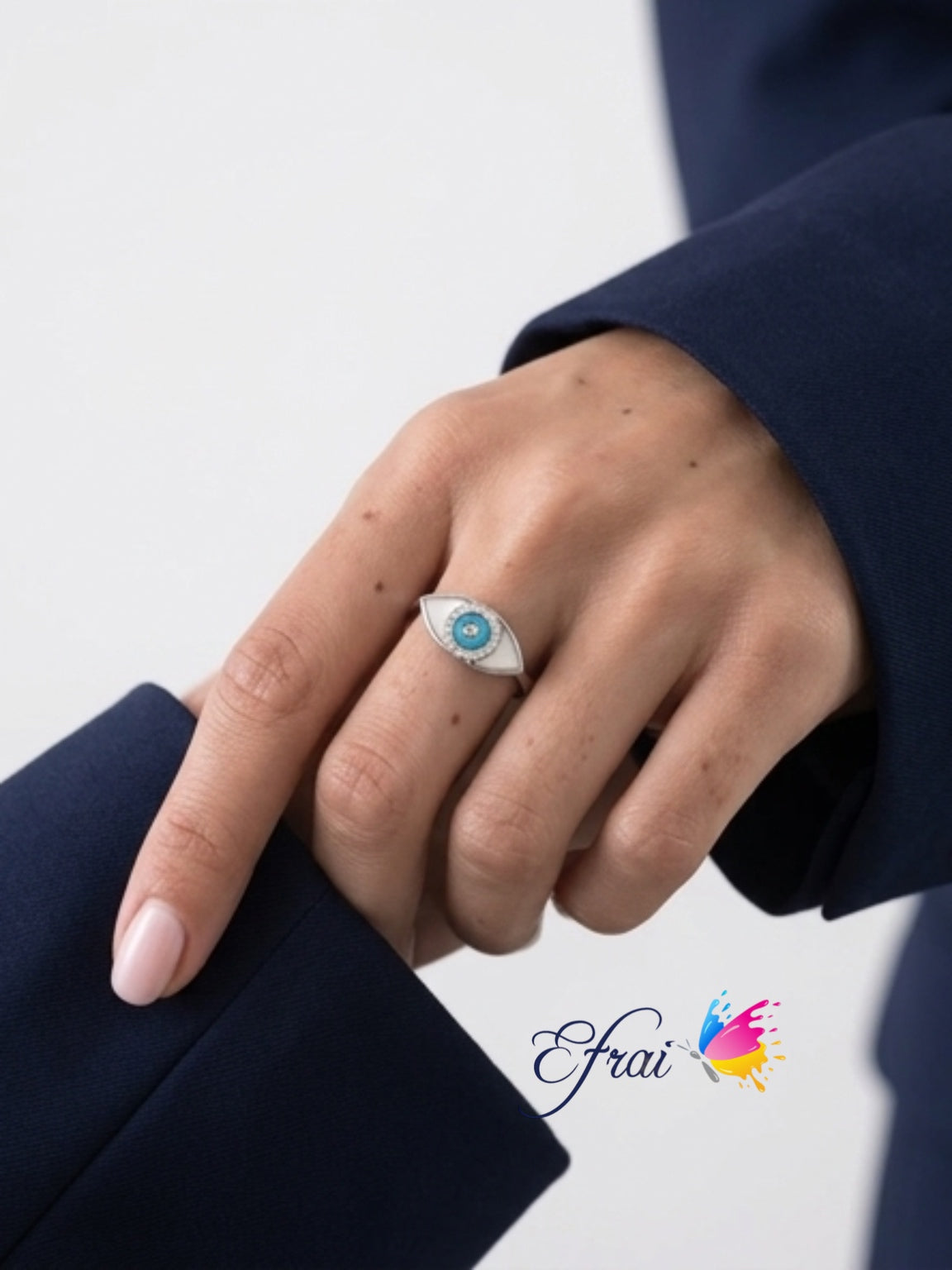 Turquoise diamonds ring