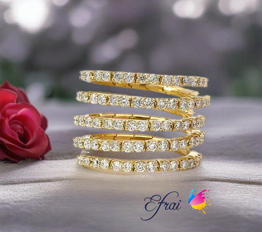 Unique flexible natural diamonds bands