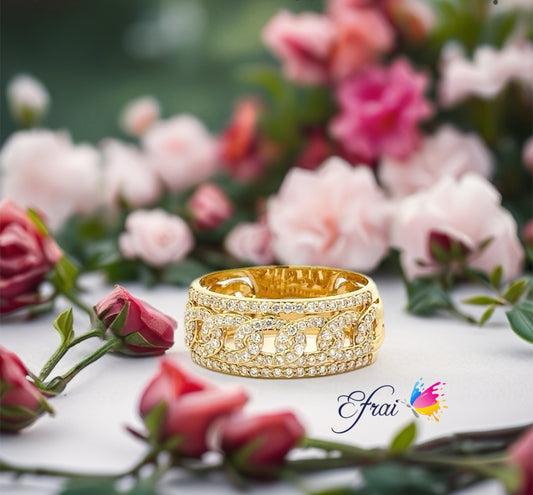 Diamonds braided band