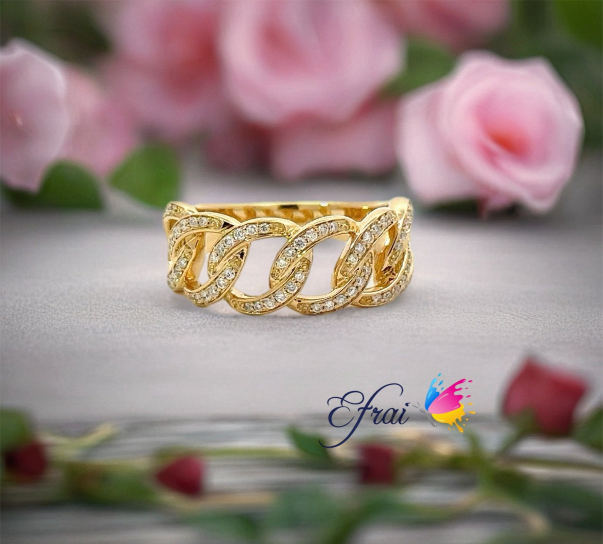 Gorgeous braided diamonds ring