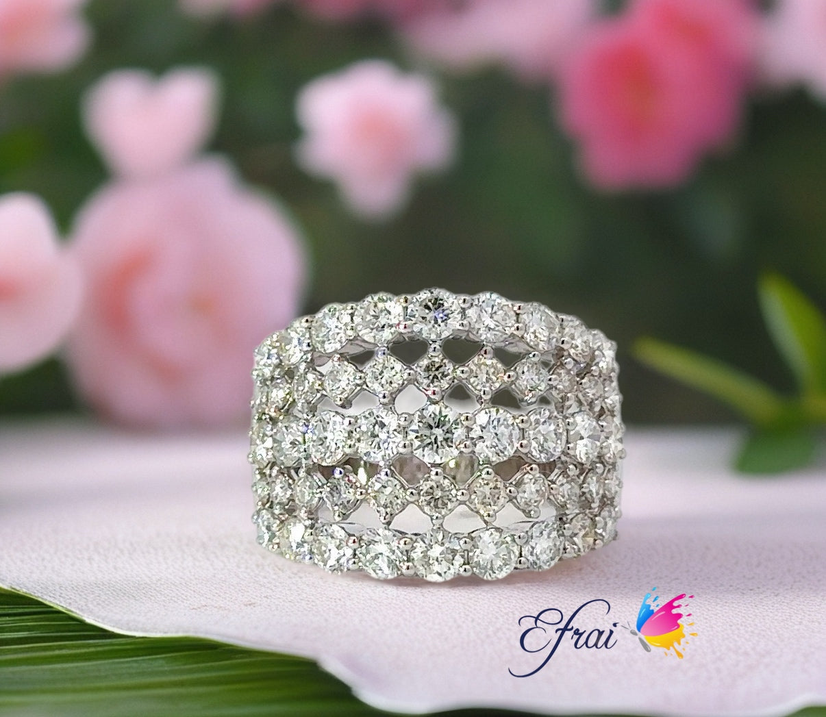 Exotic natural diamonds ring