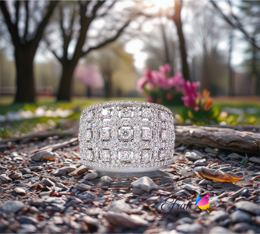 Gorgeous wide diamonds band