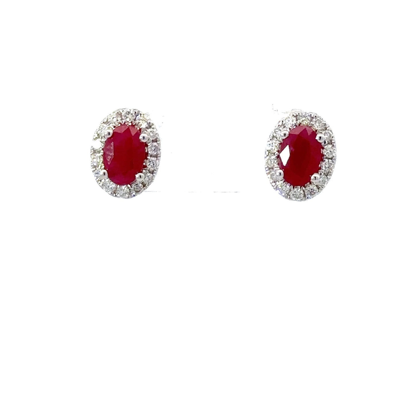 Natural rubies and diamonds earrings