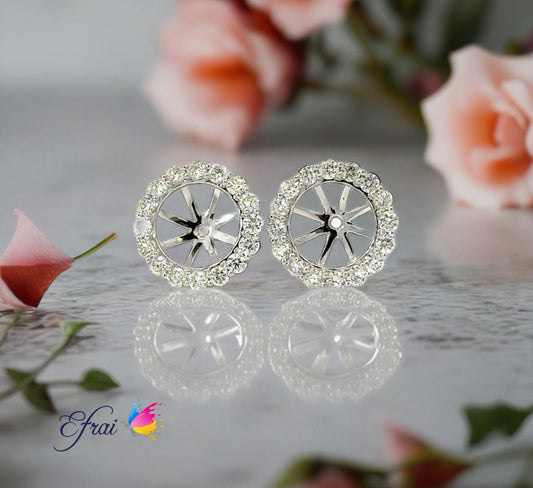 Natural diamonds jackets for earrings