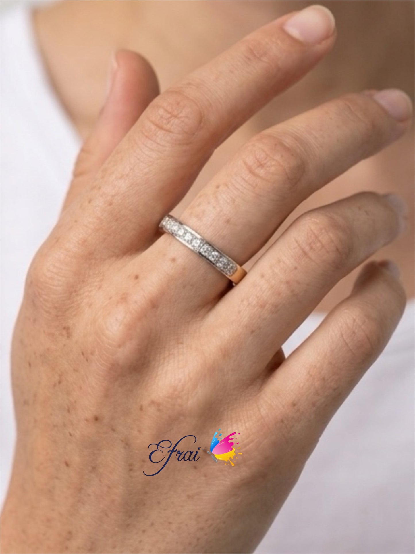 Channel setting diamonds band