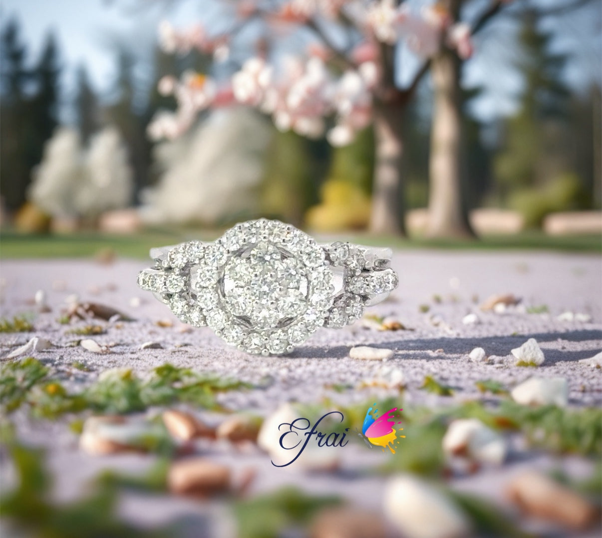 Unique engagement diamonds ring