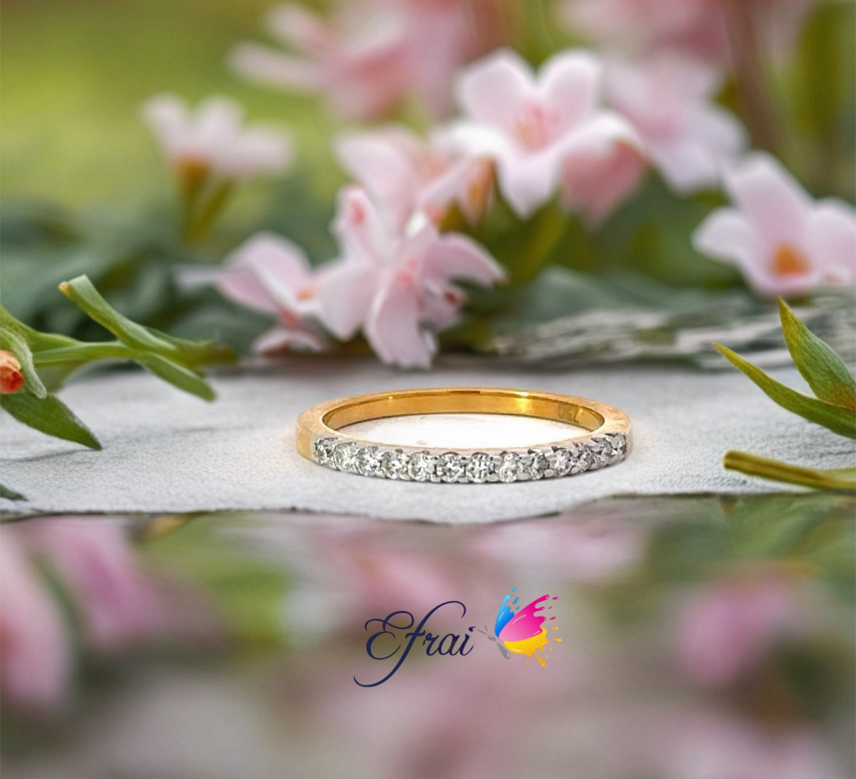 Half eternity diamond band
