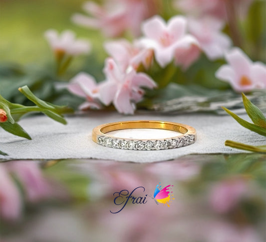 Half eternity diamond band