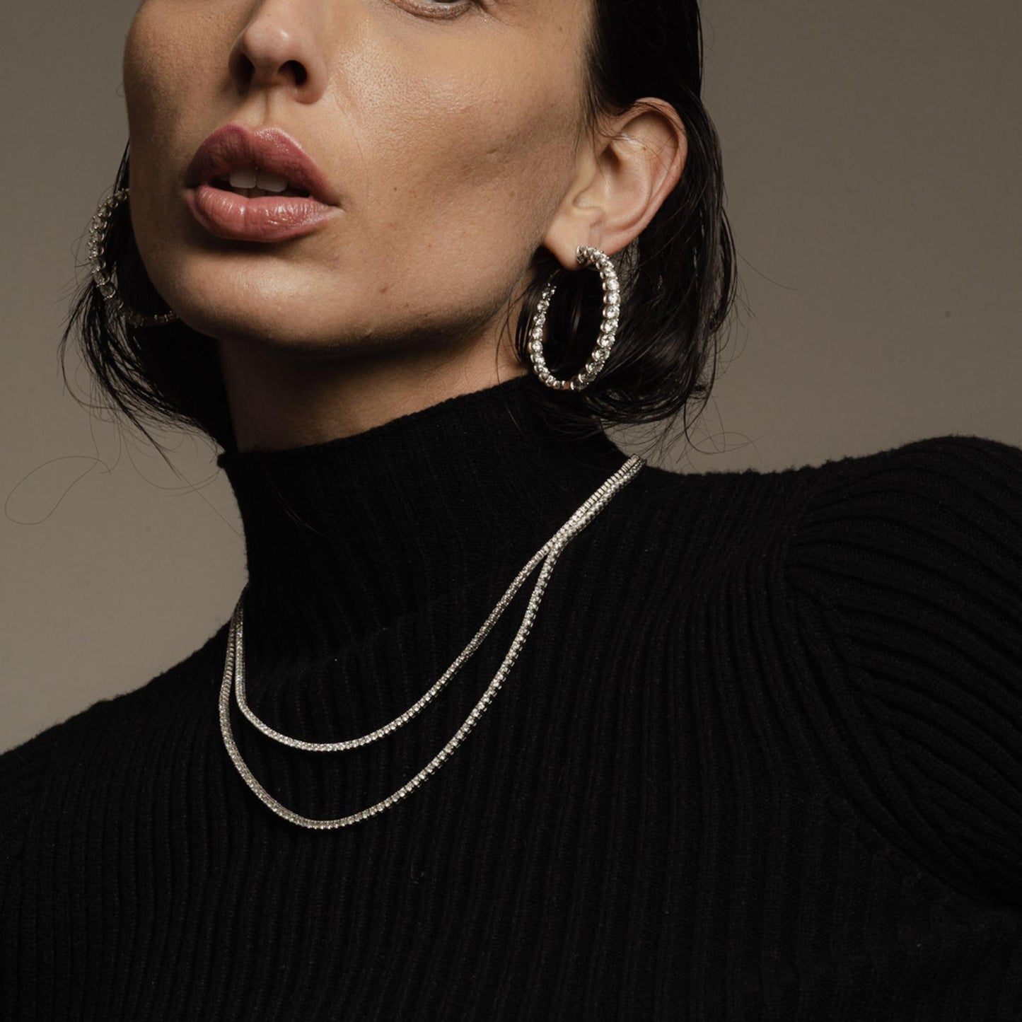 Gorgeous big Natural diamonds hoops earrings